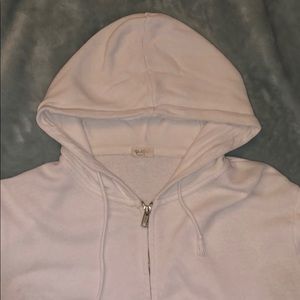 brandy melville white cropped hoodie